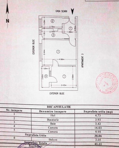 Mioritei apartament cu 2 camere de vanzare